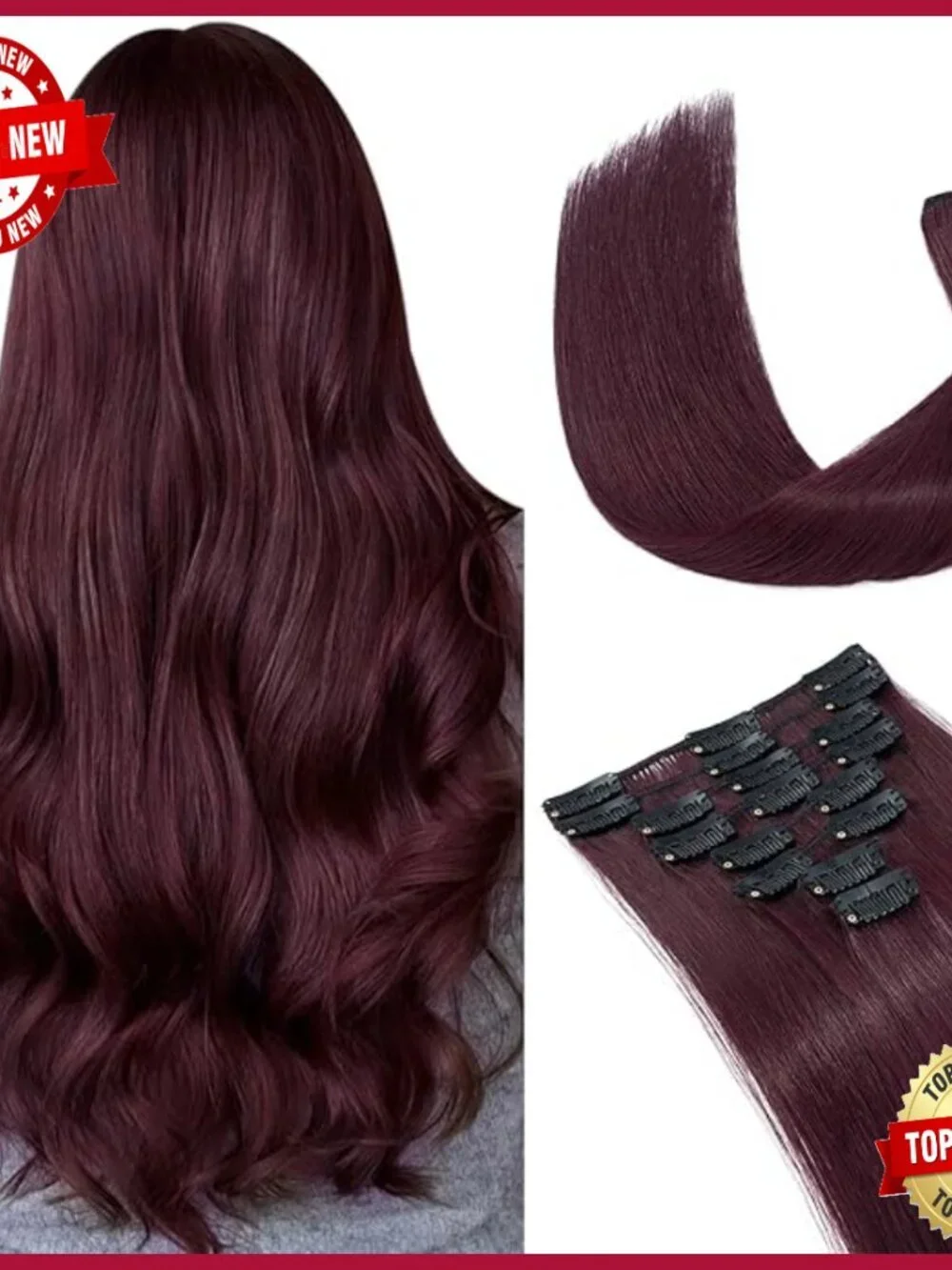 18 Inch Clip In Human Hair Extensions 8 Piece Set 70g Straight